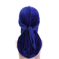 Nuevos Durags De Veludo Unisex Tapete Turban Breathable Sombrero Largo Pirata Cabeza Hip Hop Bandana Para Hombres Y Mujeres - details 2