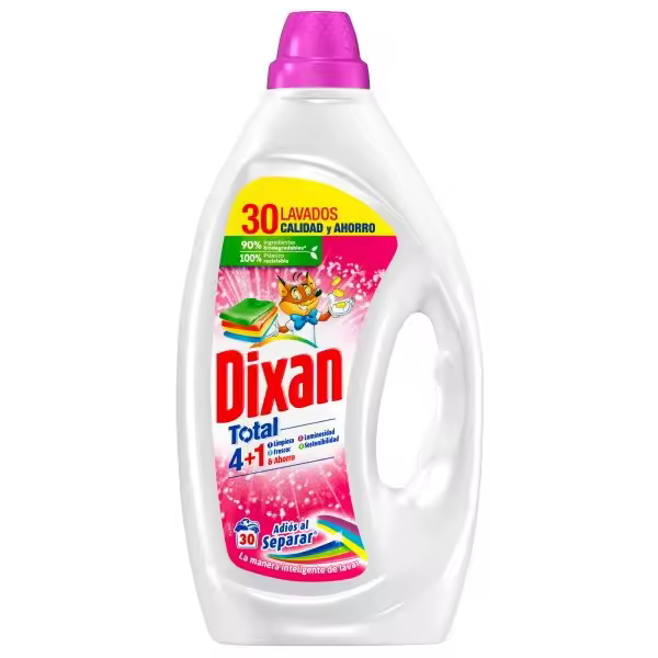 DIXAN Total Gel Adiós al Separar  30 uds Detergente en Gel - 1