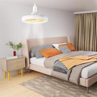 Ventilador de luz regulable de 50 W, ajuste de tres velocidades, continuo de tres colores, ventilador de techo e27 de 10 pulgadas con luz, control remoto, extraíble y limpiable, adecuado para salas de estar y dormitorios - details 1