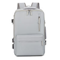 Mochila de viaje unisex de nailon con cremallera, multifuncional, de gran capacidad y con múltiples compartimentos, ideal para parejas. - details 3