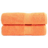vidaXL Toallas de mano 2 uds 100% algodón 50x100 cm 600 gsm Color Morado,  orange,  Negro y mas - details 1