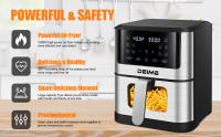 Freidora de Aire 6L / 8L Sin Aceite 1500W Horno de Gran Capacidad Freidoras de Aire Saludable con 10 programas Preajustes, Ventana de Cocción Visible, Cesta Antiadherente, Recetario Incluido - details 6