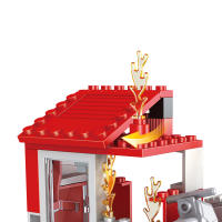 COGO Camión De Bomberos De Ciudad Y Estación De Bomberos En Bloques Constructivos 2 En 1 Juguetes De Rescate Para Niños Aged 6+ (184 Piezas) - details 6