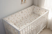 LALA - Barandilla de cuna para Bebé, Valla de Tela anticolisión, Algodón fácil, Pequeño Hongo, Conejo, 120x30, a Pieza - details 2