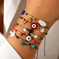 Pulsera De Cobre Con Cuentas De Agua Caída Y Ojos De Concha Joyería De Moda Semi-preciosa Set De Cinco Piezas Para Hombres Y Mujeres - details 6