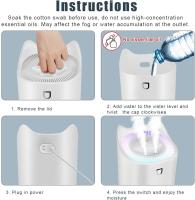 Humidificador de Silencioso para Bebes, 3L 24 Horas Habitacion Vapor Humificadores, 2 Boquillas Y 3 Modos para Dormitorio Oficina (Blanco) - details 5