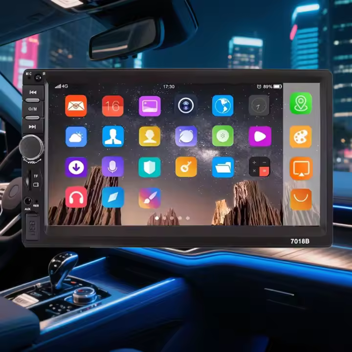 Reproductor Car Stereo Player - 7" LCD 260K Colores, CarPlay Dual, Mando a Distancia IR, Compatibilidad con Varios Vehículos - 1
