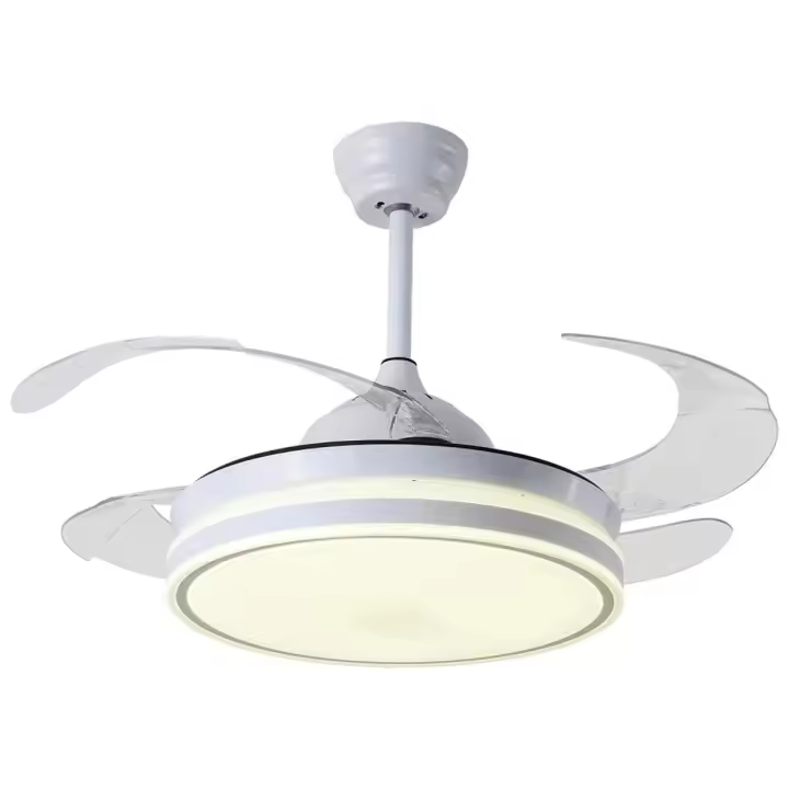 Ventilador de techo Plafón Rodas con control remoto, 6 velocidades, luz regulable y modo invierno/verano - 1