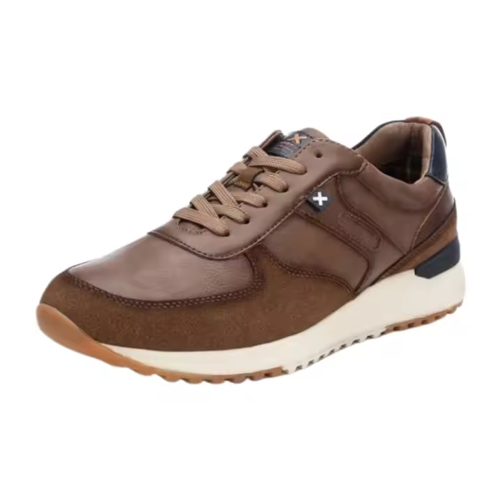 Zapatilla Deportivas Xti Estilo Botín Casual En Polipiel Con Cordones Para Hombre Color Camel - 1