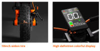 Patinete Scooter Eléctrico JOYOR S5 Pro, Batería 48V 26Ah, Motor 500W, Velocidad Máxima 25 km/h, Autonomía 70-100 km, Neumáticos 10 Pulgadas, Tecnología de Control de Crucero, Pantalla LCD, para Uso Diario y Desplazamientos Urbanos - details 6