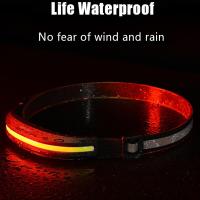 Linterna Frontal COB Recargable Para Exteriores Y Camping Luz De Trabajo Roja Y Blanca Para Correr Por Noche Pesca Y Excavación - details 9