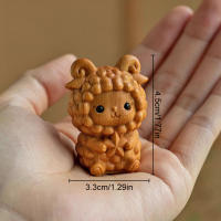 Adornos Miniatura De Los Doce Signos Del Zodíaco Carpintería De Madera Rata Buey Tigre Conejo Dragón Serpiente Modelo Animal Pequeño Decoración De Escritorio Oficina Regalo - details 9