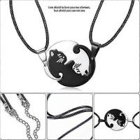 Par de Collares, collar de Pareja, collar de Gato rompecabezas, collar de la Amistad, joyería - details 1