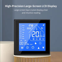 Termostato Wifi Slimme Con Pantalla Táctil LCD Para Calentamiento Por Electricidad Agua Y Gas Control Remoto Tuya - details 2