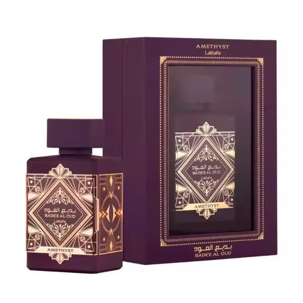 Lattafa Bade'e Al Oud Amethyst 100 ml –100% Original Perfume Árabe Floral Unisex de Larga Duración | Hecho en Dubái - 1