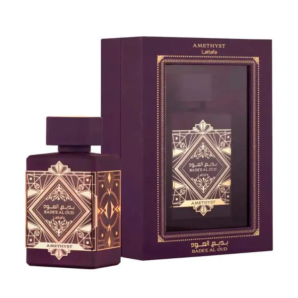 Lattafa Bade'e Al Oud Amethyst 100 ml –100% Original Perfume Árabe Floral Unisex de Larga Duración | Hecho en Dubái - 1