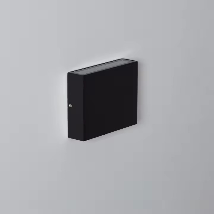 Ledkia Aplique de Pared Exterior LED 6W Iluminación Doble Cara Cuadrado Negro Kaysa - 1