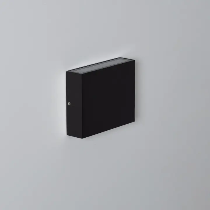 Ledkia Aplique de Pared Exterior LED 6W Iluminación Doble Cara Cuadrado Negro Kaysa - 1