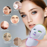 Máscara De Belleza LED Para Rostro Con Terapia De Luz 7 Colores Dispositivo De Cuidado De La Piel Rojo Para Uso Doméstico - details 5