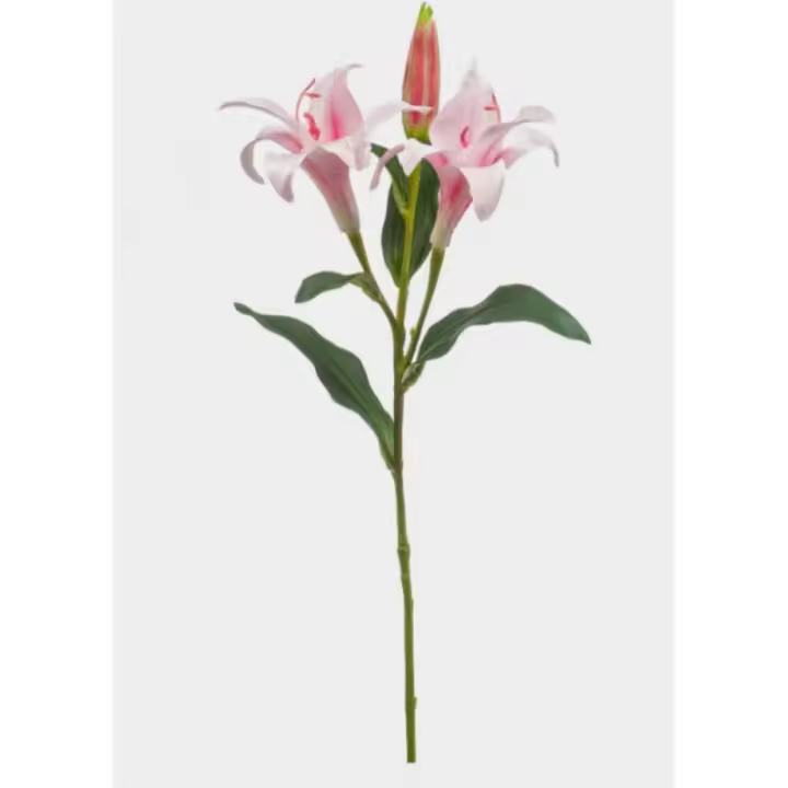 Planta Artificial Lilium Rosa 77cm - Realista y Decorativa - 1