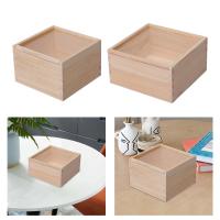 Caja De Madera Con Tapa Caja De Almacenamiento Multifuncional Cuadrada Para Escritorio Caja De Recuerdos Y Joyas Decorativa Contenedor De Almacenamiento - details 3