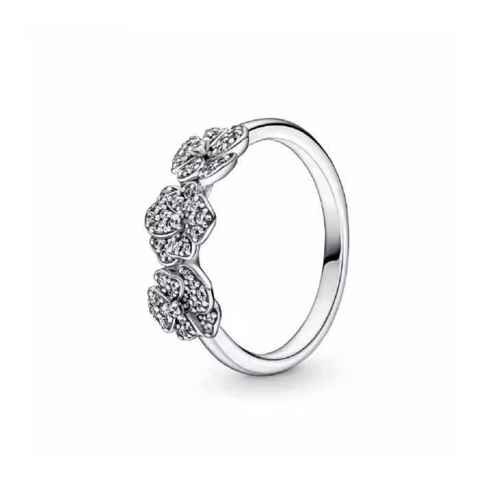 Anillo Pandora 190786C01-52 Triple flor pensamiento - 1
