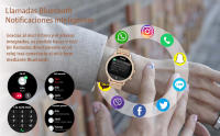 Reloj Inteligente Mujer,2025  1.32" Diamond Smartwatch Redondo con Llamadas Bluetooth 150+ Modos Pulsómetro Monitor de Sueño Podómetro Calorías, Fitness Tracker para Android iOS - details 2