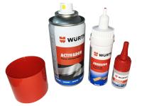 Pegamento Adhesivo Instantáneo Cianocrilato  WURTH con Activador y Eliminador para Materiales Porosos  Adhesivo para Madera, Cerámica, Metal, Plásticos y Más - Uso Universal, Alta Resistencia - details 2