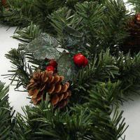 Guirnalda Artificial De Navidad De 5.9 Pies Decorada Con Conos De Pino Y Clusters De Bayas Para Fiestas De Invierno Y Agradecimiento - details 4