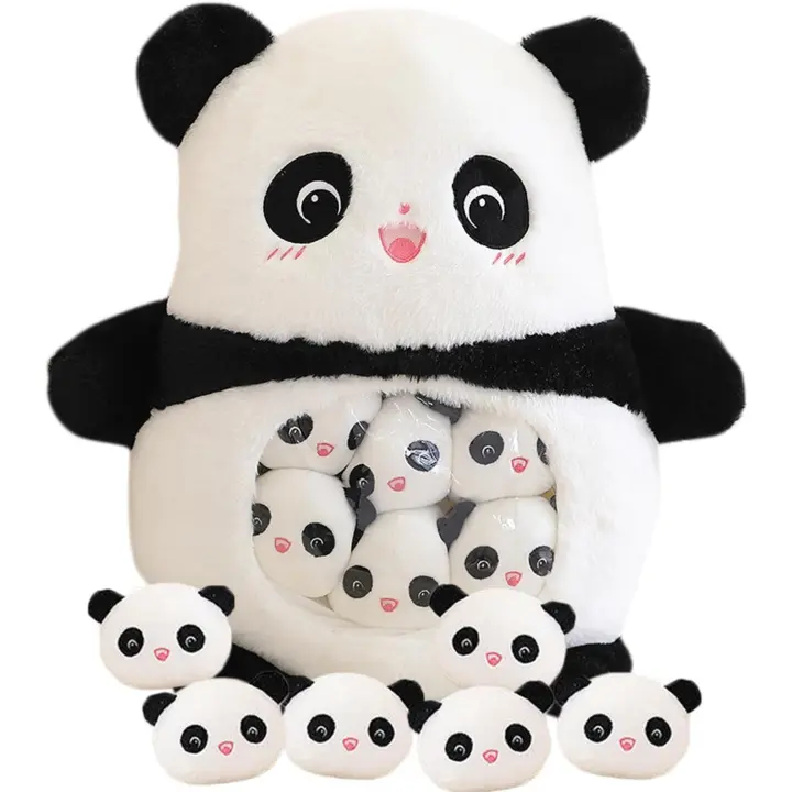 Lindo muñeco de peluche, almohada, juego de animales de peluche, juguete creativo para niños (panda) - 1