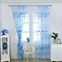 Cortinas De Tulle Florales Tulipán Para Sala De Estar Cocina Dormitorio Verde Transparente Tratamiento De Ventanas Panel De Cortina - details 13
