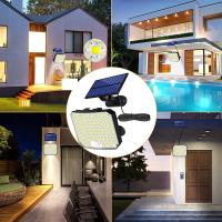 Lámpara De Pared Solar Con Sensor De Movimiento Y Control Remoto 118LED Para Jardín Y Calle Decoración Exterior Emergencia - details 12