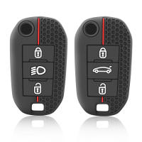 Carcasa De Silicona Para Llave De Coche Compatible Con Peugeot 308 Citroen C3 C4 Cactus C6 Berlingo Protección Con Llavero 2024 2023 - details 0