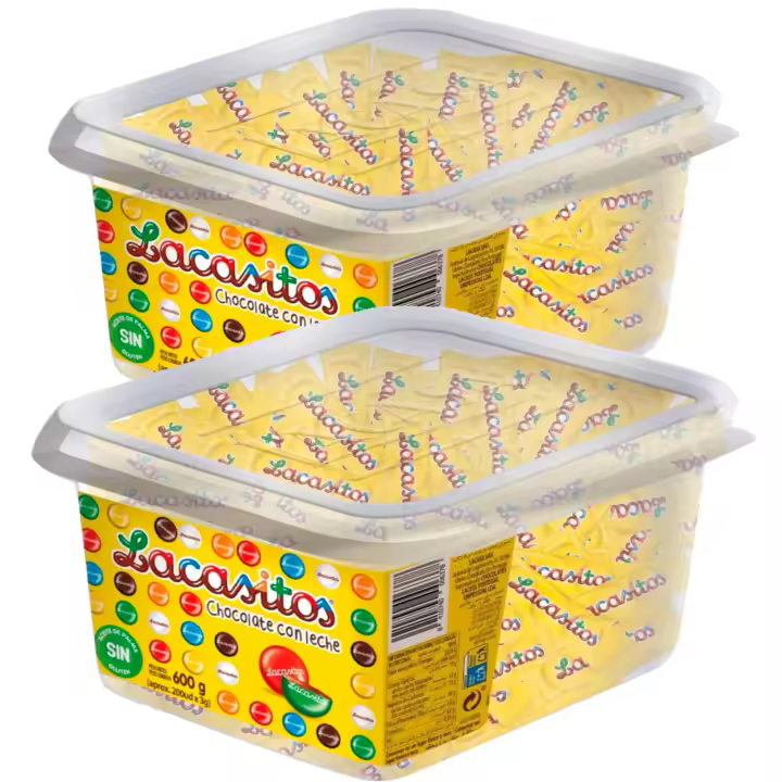 Lacasitos pack 1,2kg: 2 cajas con 400 paquetes de3 uds - 1