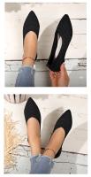 Zapatillas Planas De Puntera Punzante Para Mujer En Color Sólido Zapatos Slip on Transpirables Y Casuales Ballet Loafers - details 22