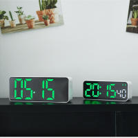 Reloj De Alarma Digital Con Control De Voz Multi-function LED Temp Date Display 12/24H Positivo/Contador Reloj De Mesa Decoración Para Habitación - details 12