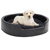 vidaXL Cama para Perros Felpa y Cuero Sintético 79x70x19 cm Mascotas Color Negro,  Gris, y mas - details 0