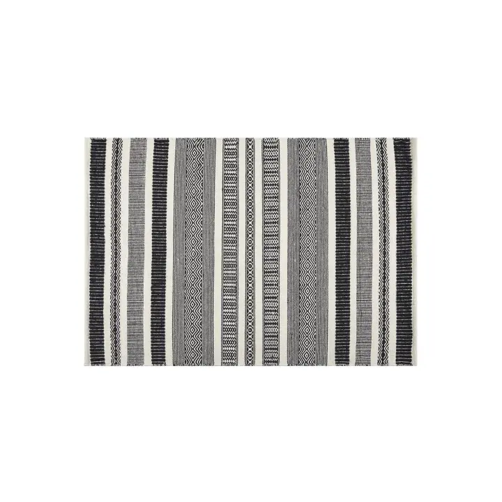 Parentesi Quadra  -  ALFOMBRA KILIM LANA 60X90 BLACK&WHITE - 1