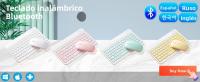 Teclado Bluetooth Inalámbrico Con Ratón Para IOS Android Windows Tablet iPad Air Mini pro Español Coreano Portugués Ruso Incluye Batería - details 15