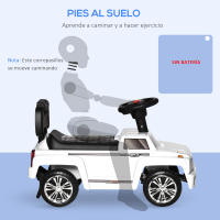 HOMCOM Coche Correpasillos para Bebé de 18-36 Meses Coche sin Pedales con Faros Música Bocina Compartimento de Almacenaje y Respaldo Alto 68x30,5x41,5 cm - details 2
