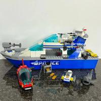 Bloques De Construcción Compatible MOC Sets Serie Ciudad Patrulla Policial Barco Flotante Juguetes Para Niños Regalo Material ABS Tamaño Pequeño - details 1