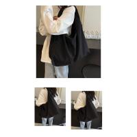 Bolso De Hombro Casual De Nylon Para Mujer Con Compartment Interior Bolsa De Compras Con Cierre De Cremallera Color Sólido Estilo Versátil - details 11
