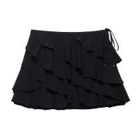 Conjunto De Moda Para Mujer UNIZERA Verano Sin Mangas Cuello En V Skirt Y Pantalones Estilo Nuevo Decoración Pila Blusa Casual A-Line - details 6
