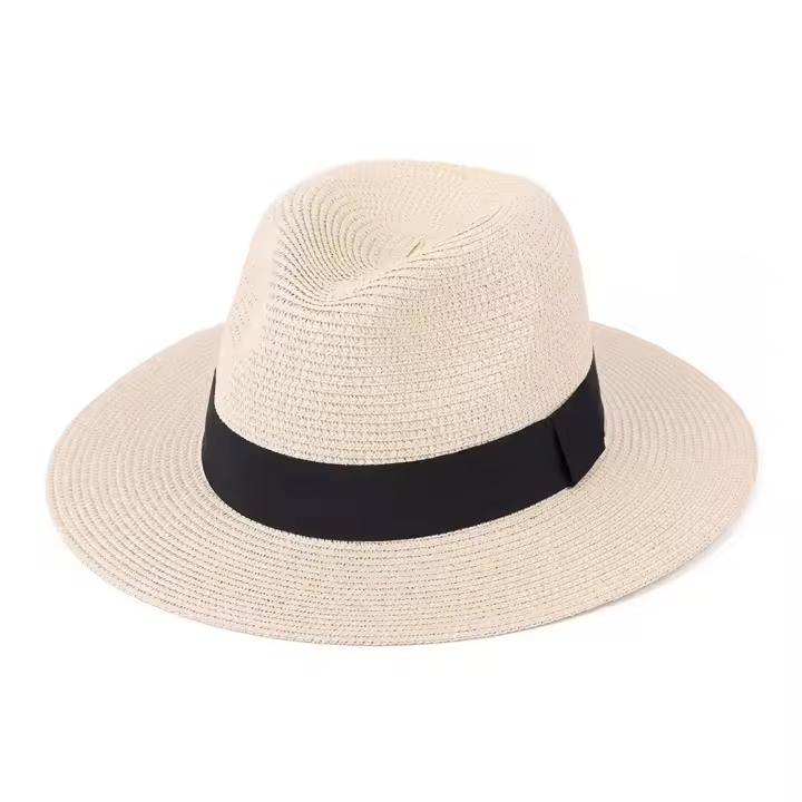 Sombrero De Paja De Moda Para Mujer Verano Protección Solar Estilo Panama Sombrero De Playa Viaje Adecuado Para Exterior - 1