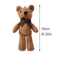 Muñeco De Llavero Oso De Naranja Super Bonito 16cm Peluche Suave Juguete Creativo Regalo De Cumpleaños Para Mujeres Material De Algodón - details 1