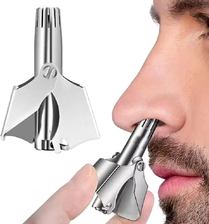 Afeitadora De Nariz Y Orejas Manual De Acero Inoxidable Para Hombres Set Portátil Lavable Apto Para Cabello De Nariz - 1
