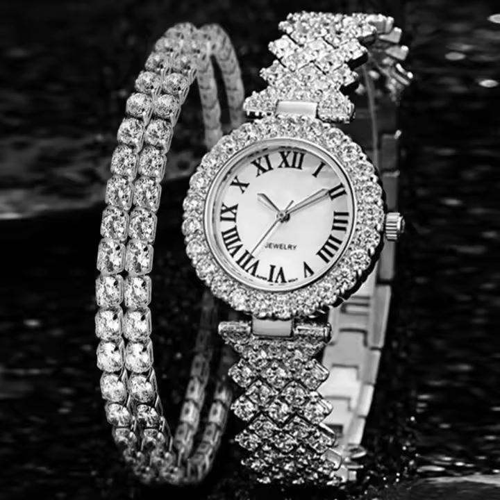 Reloj De Lujo Para Mujer 2023 Reloj De Pulsera De Cuarzo Con Diamantes Y Rhinestones Estilo Elegante Reloj Para Niña Relogio Feminino - 1