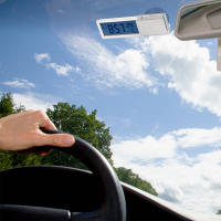 Reloj De Coche Digital Con Termómetro 2 En 1 Luminoso LCD Accesorios De Estilo Para El Coche Pantalla Digital De Tiempo Y Temperatura - details 10
