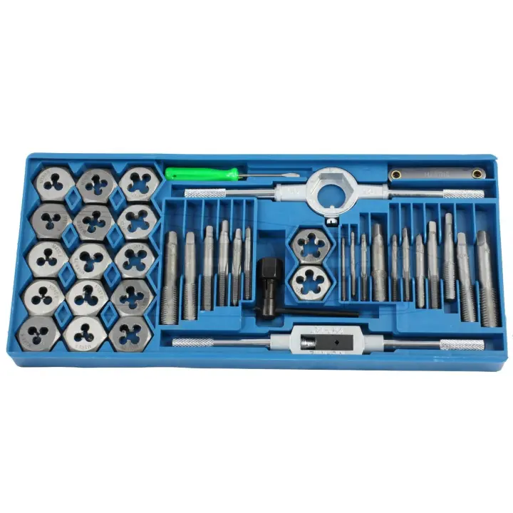 PORCHEDDU Juego De Machos Y Terrajas Metric De M3 A M12, 40 Piezas - 10442 - 1