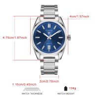 Reloj Mecánico Automático Para Hombre CADISEN Luminoso Con Cristal De Zafiro Acero Inoxidable Resistente Al Agua 10Bar Reloj Verde AR Coating - details 0
